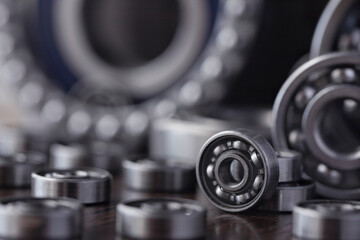 Steel bearing set. Ball radial and tapered plain bearings for mechanical engineering, heavy...