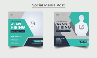 We Are Hiring Social Media Post Design Template