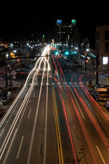 Fototapeta na wymiar City traffic at night 