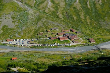Spiterstulen - Norwegian tourist hostel located in Jotunheimen Mountains, in  Visdalen valley, on...