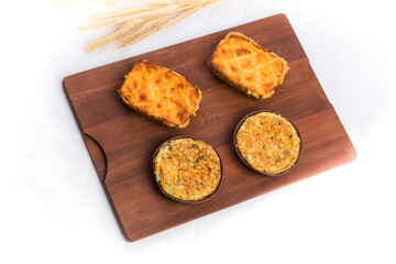 Delicious Sweet Bakery Patisserie Food Menu Gourmet Meal Dessert Chocolate Strawberry Lemon Flour Cake Pie Piece Chicken Fry Cheese Pizza Bread Still Product Blank Background