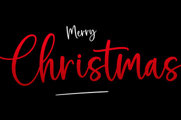 Merry Christmas. Wish you a happy xmas. Modern original christmas red text card, poster, banner, background, wallpaper