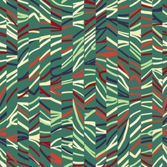 Abstract linear seamless pattern. Decorative curved lines wallpaper. Modern organic shapes background. Bark ornament.