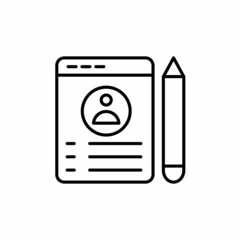 Account List icon in vector. Logotype