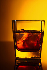 Whiskey with ice.