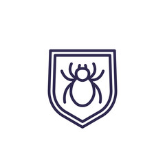 pest protection line icon with a bug