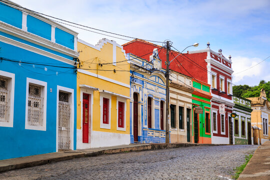 View of the colonial architecture of Olinda in Pernambuco, Brazil.