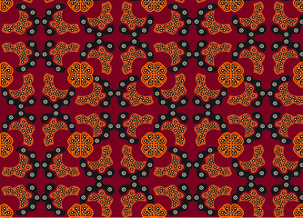 Indonesian batik motif with a very distinctive plant pattern. Exclusive vector for design