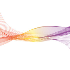 紫色・オレンジ色のベクトル波線抽象的な背景
