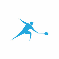 simple badminton logo template design