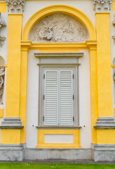 Fototapeta na wymiar beautiful old window in Wilanow Palace in Warsaw Poland