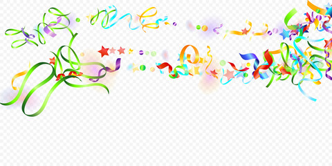 ribbon spiral confetti carnival color shine gift