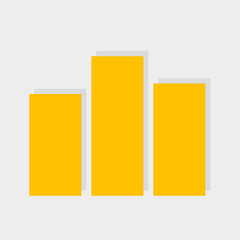 flat chart icon for web design and posters