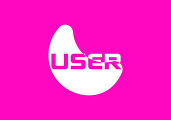 USER letter logo and icon design template