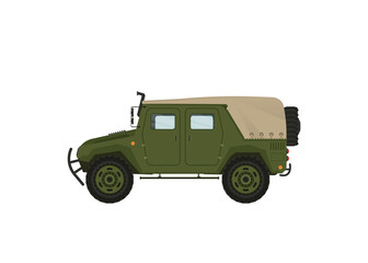 Extreme travel car isolatedillustration on white background. Off road 4x4 auto vehicle