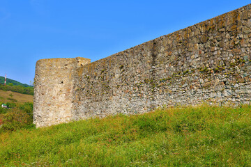 Wall of Devin castle near Bratislava, Slovakia