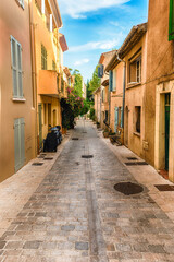 Walking in the picturesque streets of Saint-Tropez, Cote d'Azur, France