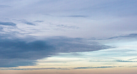 Fototapeta na wymiar Evening sky in pastel tones