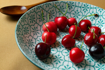 cherries in a bowl