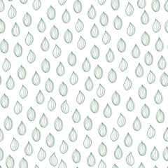 minimalustic green Background with line  botanical seamless pattern, abstract leaves, boho style