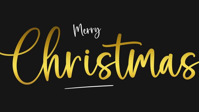 Merry Christmas. Wish you a happy xmas. Modern original christmas gold card video