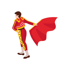Bullfighter With Cloth Composition