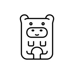 Hippo icon. Icon design. Template elements. Flat style