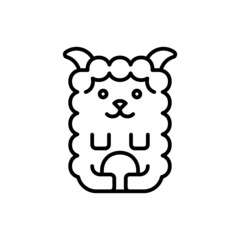 Sheep icon. Icon design. Template elements. Flat style