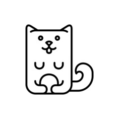 Dog icon. Icon design. Template elements. Flat style