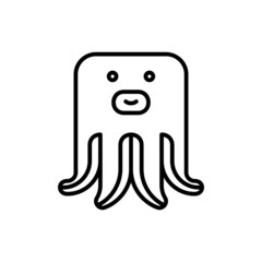 Jellyfish icon. Icon design. Template elements. Flat style
