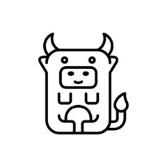 Cow icon. Icon design. Template elements. Flat style