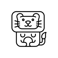 Lion icon. Icon design. Template elements. Flat style