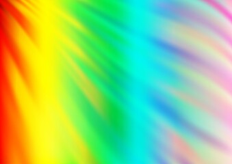 Light Multicolor, Rainbow vector background with bent ribbons.