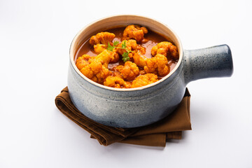 Aloo Gobi Masala curry with Chapati or paratha