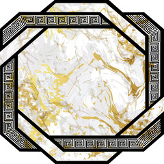 carpet Design, Marble floor with decorative frame