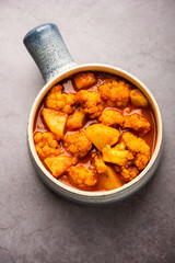 Aloo Gobi Masala curry with Chapati or paratha