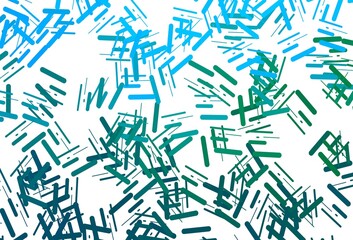 Dark blue, green vector backdrop with long lines.