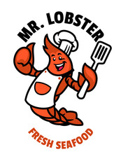 Lobster Seafood Cartoon Logo