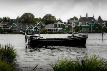 Zaanse Schans windmills  village in Netherlands 