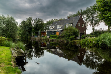 Obraz premium Zaanse Schans windmills village in Netherlands 