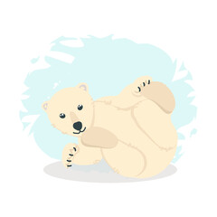 Polar baby bear vector clip art eps