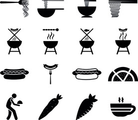 Vector set of cooking icons.
