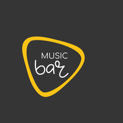 Minimalistic logo for alcoholic bar, shop, restaurant. The inscription 