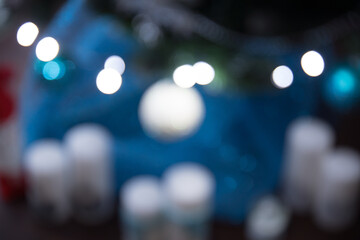 defocused image of christmas lights