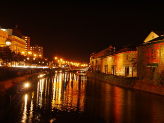 Fototapeta premium 夜の小樽運河