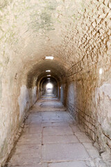 Fototapeta premium ancient tunnel to water supply in archaeological site Pergamon, Turkey