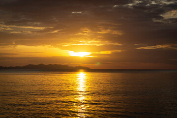 sea at sunset summer nature background