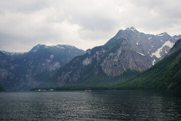Koenigsee lake in the Bayern Alps, Germany	