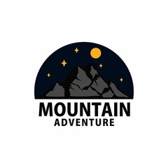 Mountain illustration, outdoor adventure .