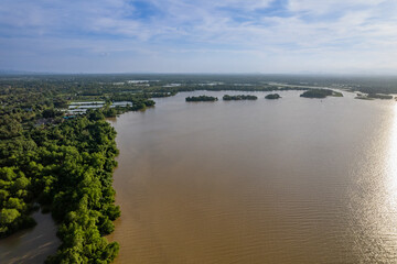 High angle shot taken by drone.